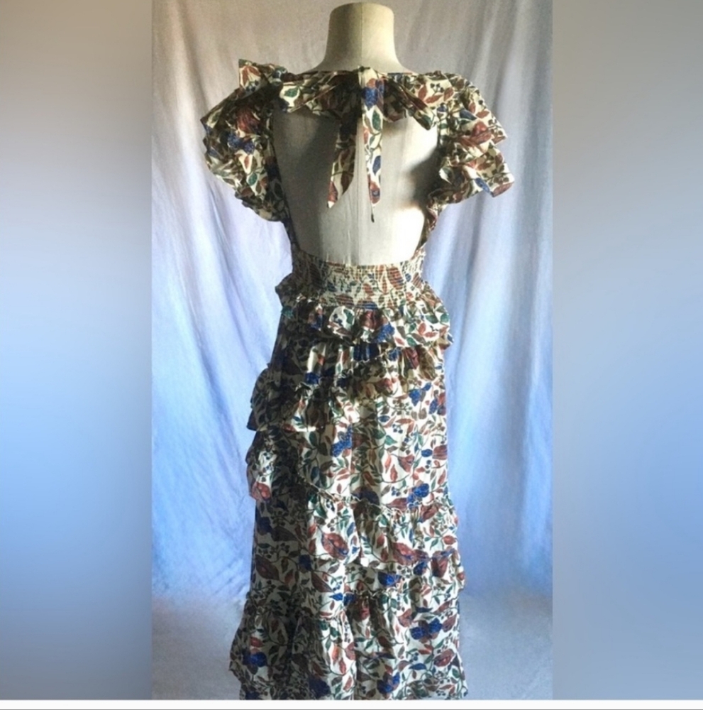 House of Harlow 1960 Multicolor Floral Backless Dress Size M NWOT - Picture 3 of 8